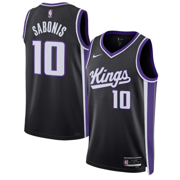 Sacramento Kings Trikot Domantas Sabonis Nike 2023-24 Icon Edition Schwarz Swingman - Herren